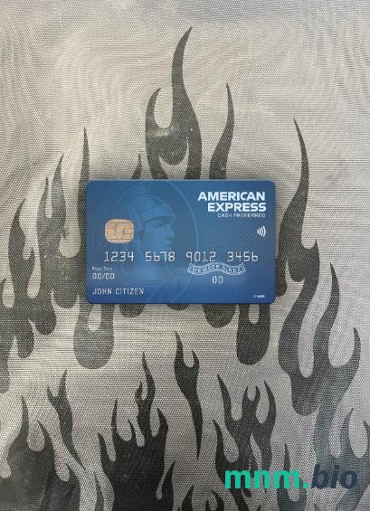 USA Fifth Third bank AMEX blue cash preferred card wygląd fotograficzny skan PSD + zdjęcie
